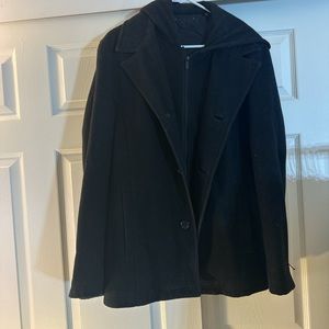 Black Rivet m size warm pea coat jacket